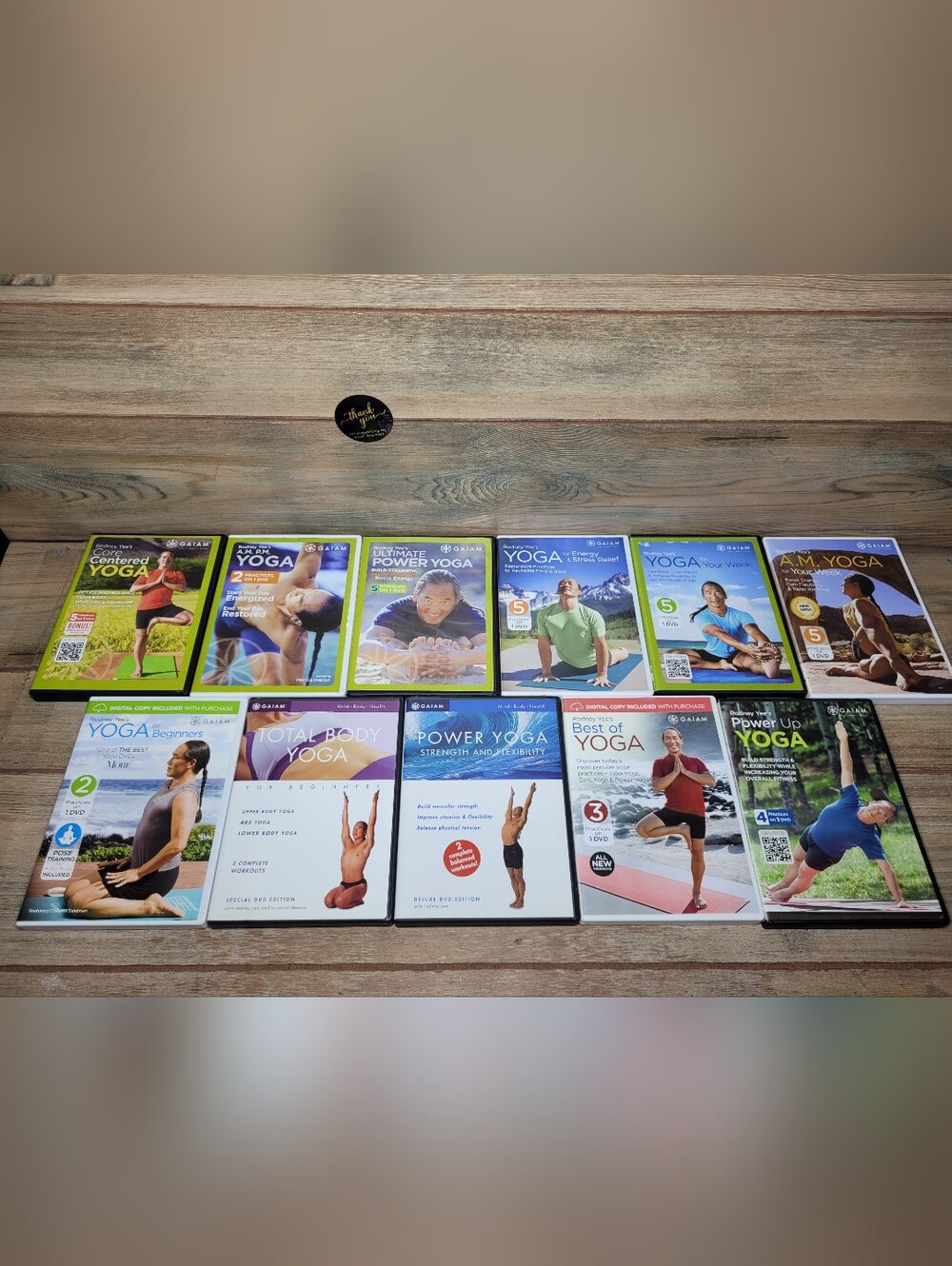 Lot of 11 GAIAM Rodney Yee Yoga DVDs Beginner Intermediate Total Body Exercise